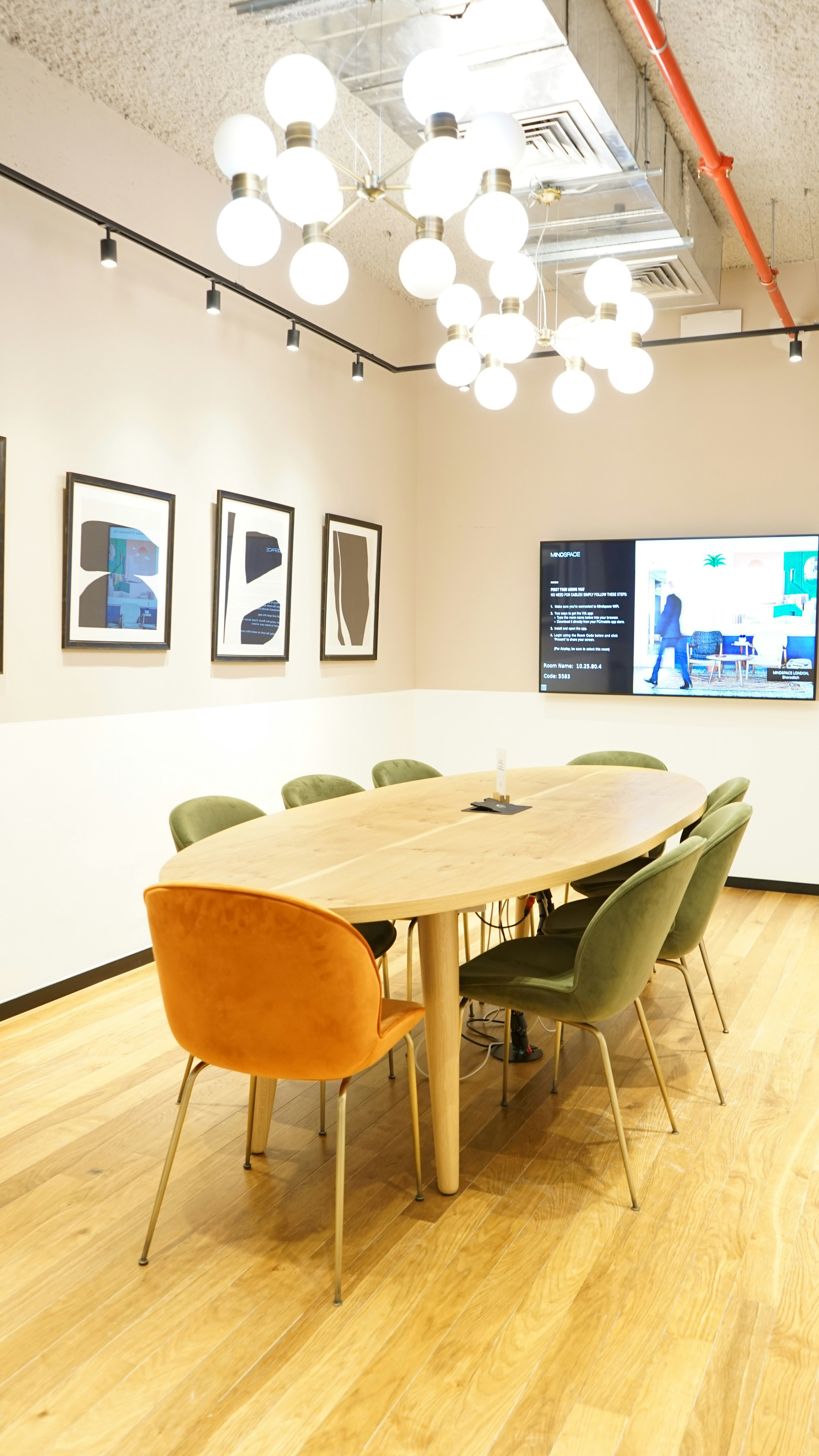 Empty meeting room with chairs